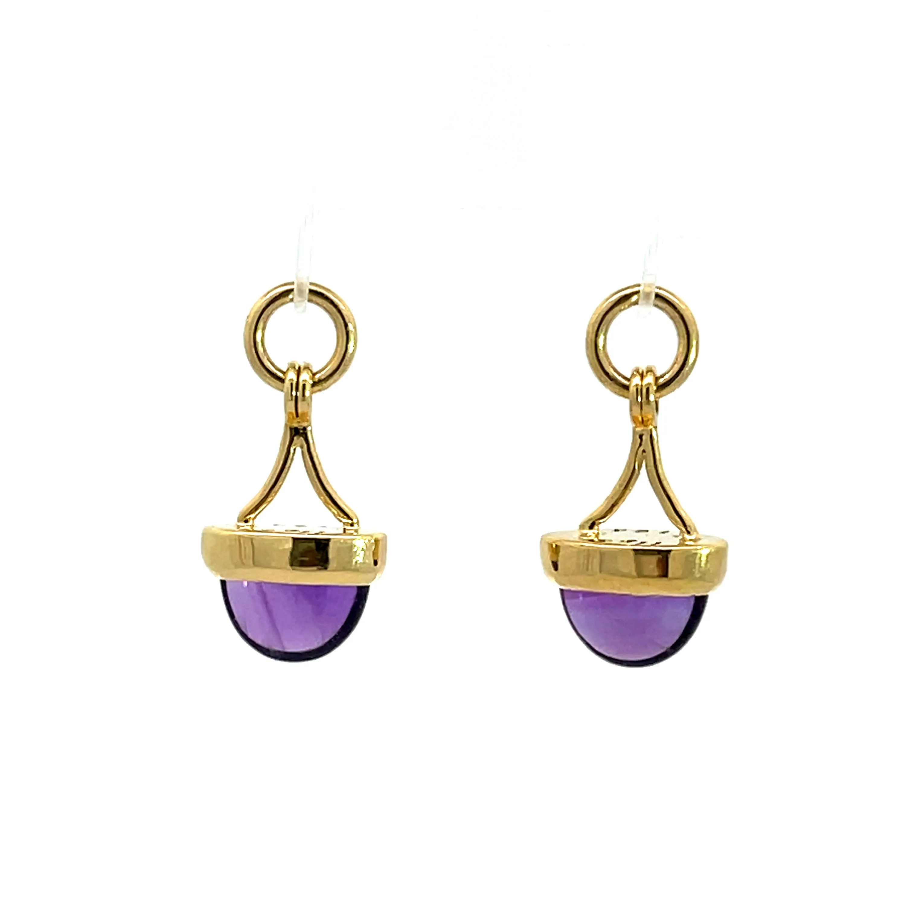 18k Yellow Gold Amethyst Arch Earring Jackets