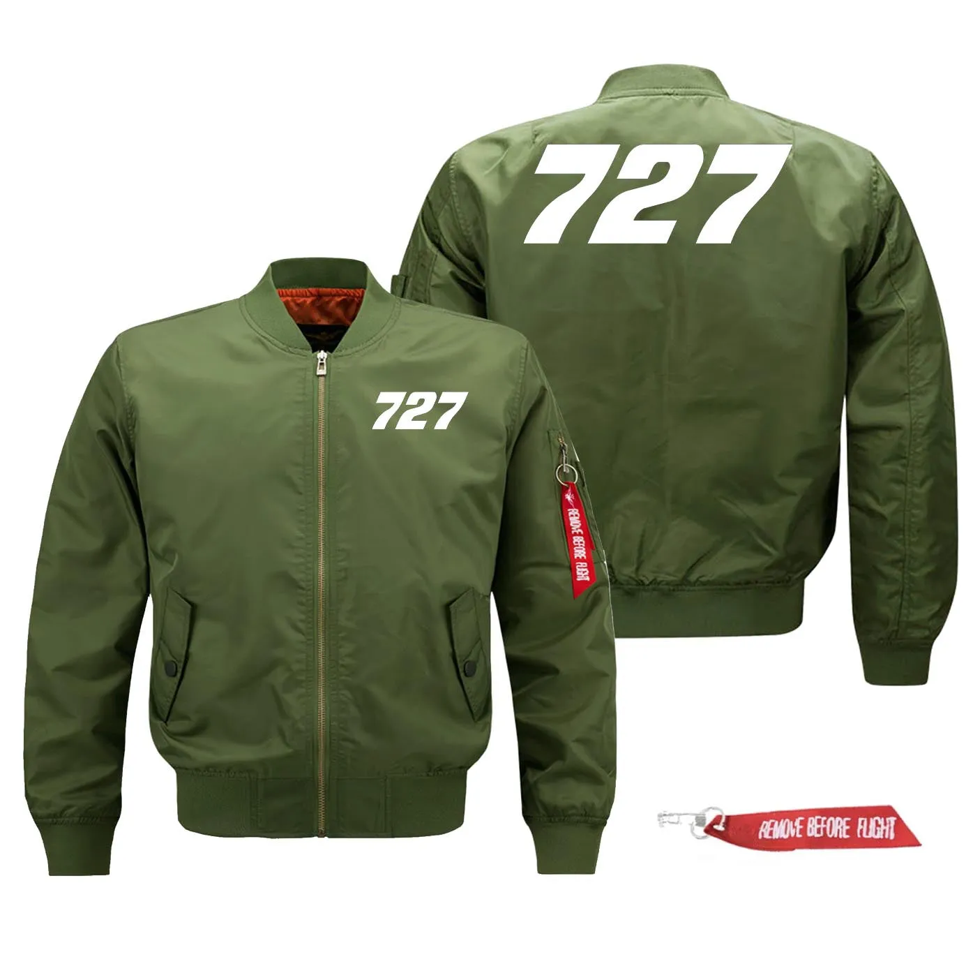 727 Flat Text Designed Pilot Jackets (Customizable)