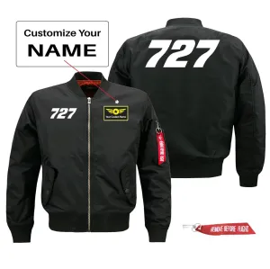 727 Flat Text Designed Pilot Jackets (Customizable)