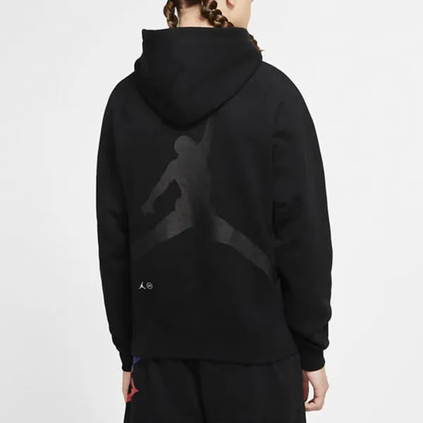 Air Jordan x Fragment Design FW Pullovers Street Style Collaboration Long Sleeves Men Black Sweatshirt