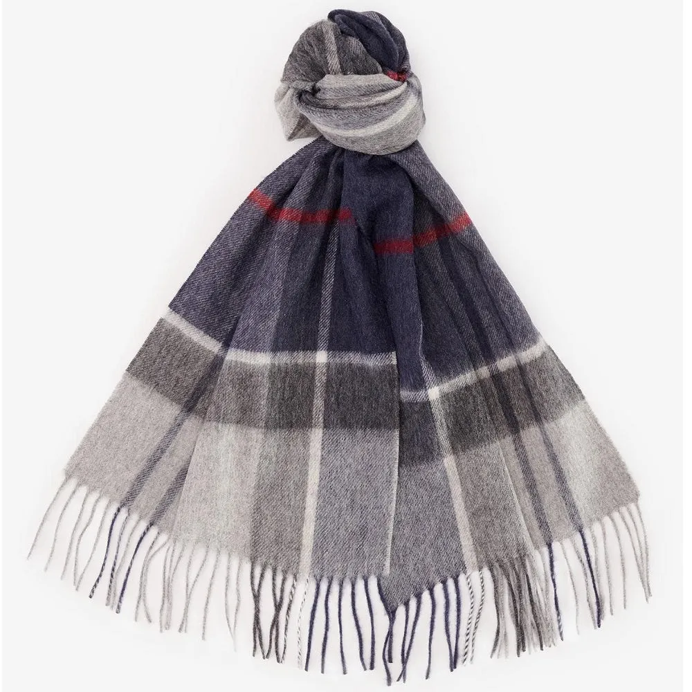 Barbour Carrbridge Tartan Scarf Blue Granite One Size