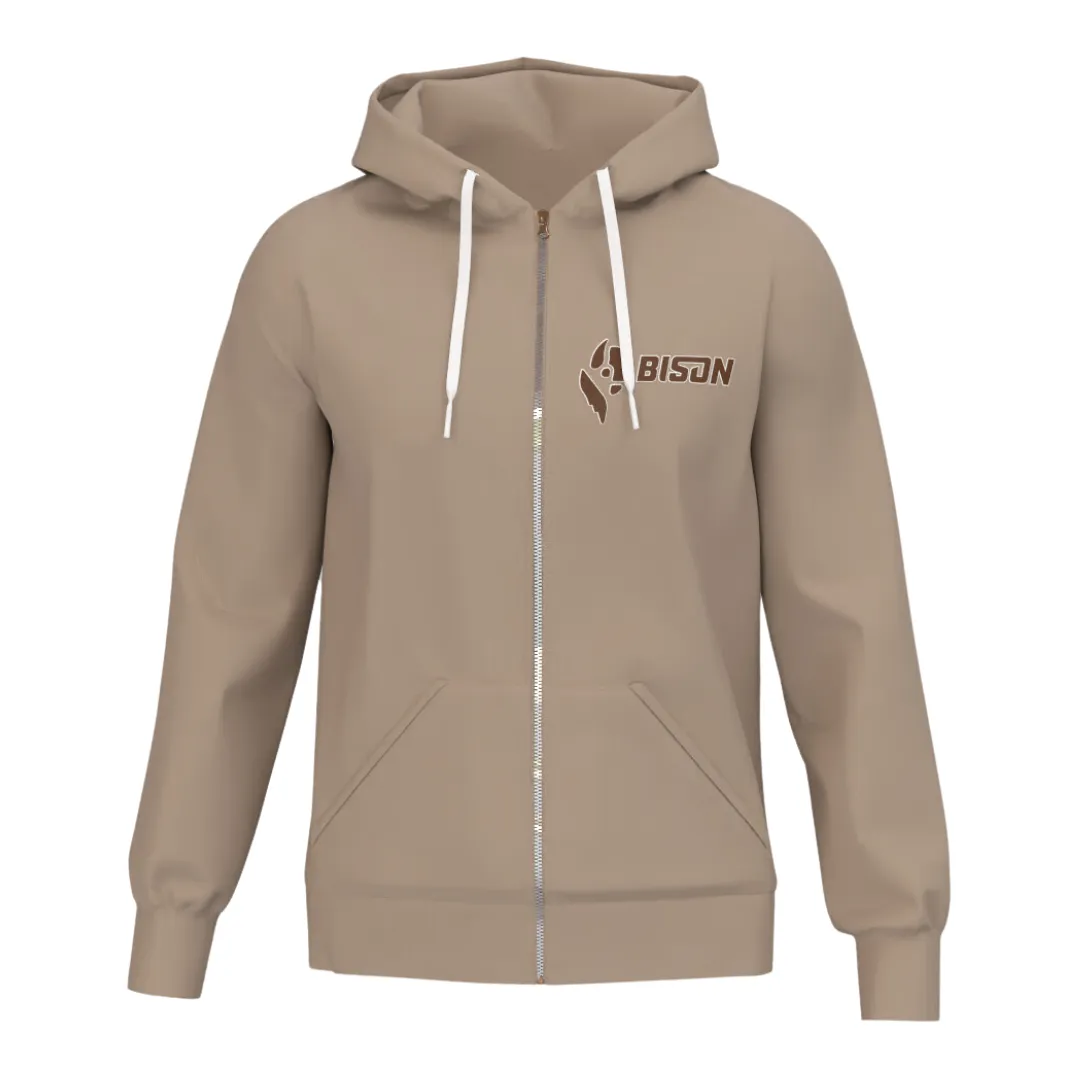 Bison Abstracked Full-Zip Hoodie