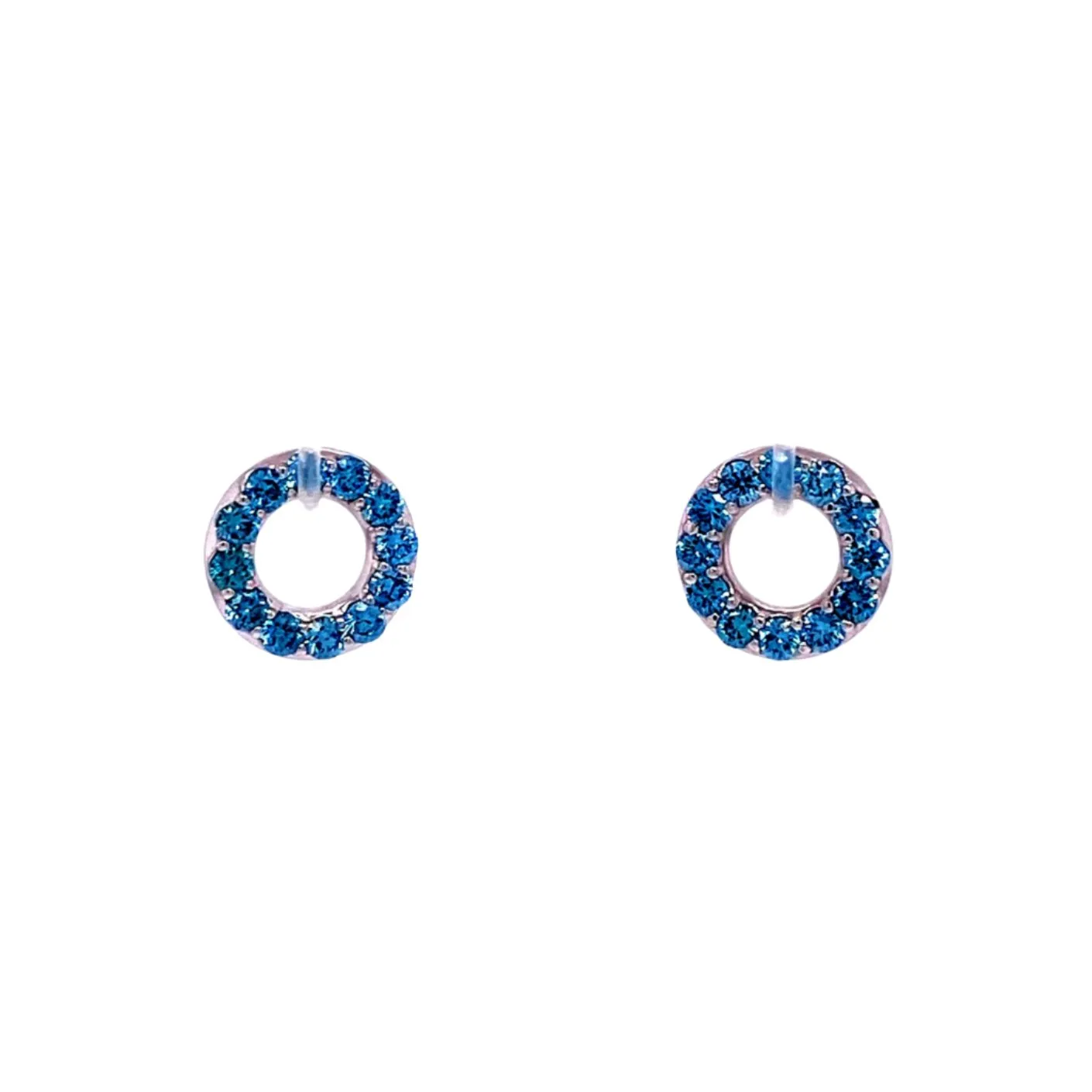 Blue Diamond Sparkle Circle Earring Jackets