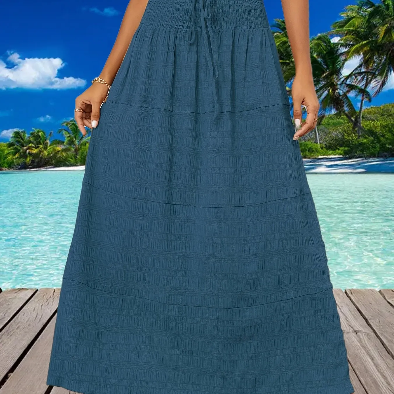 Casual Summer Long Solid High Waist Fashion Long Skirts