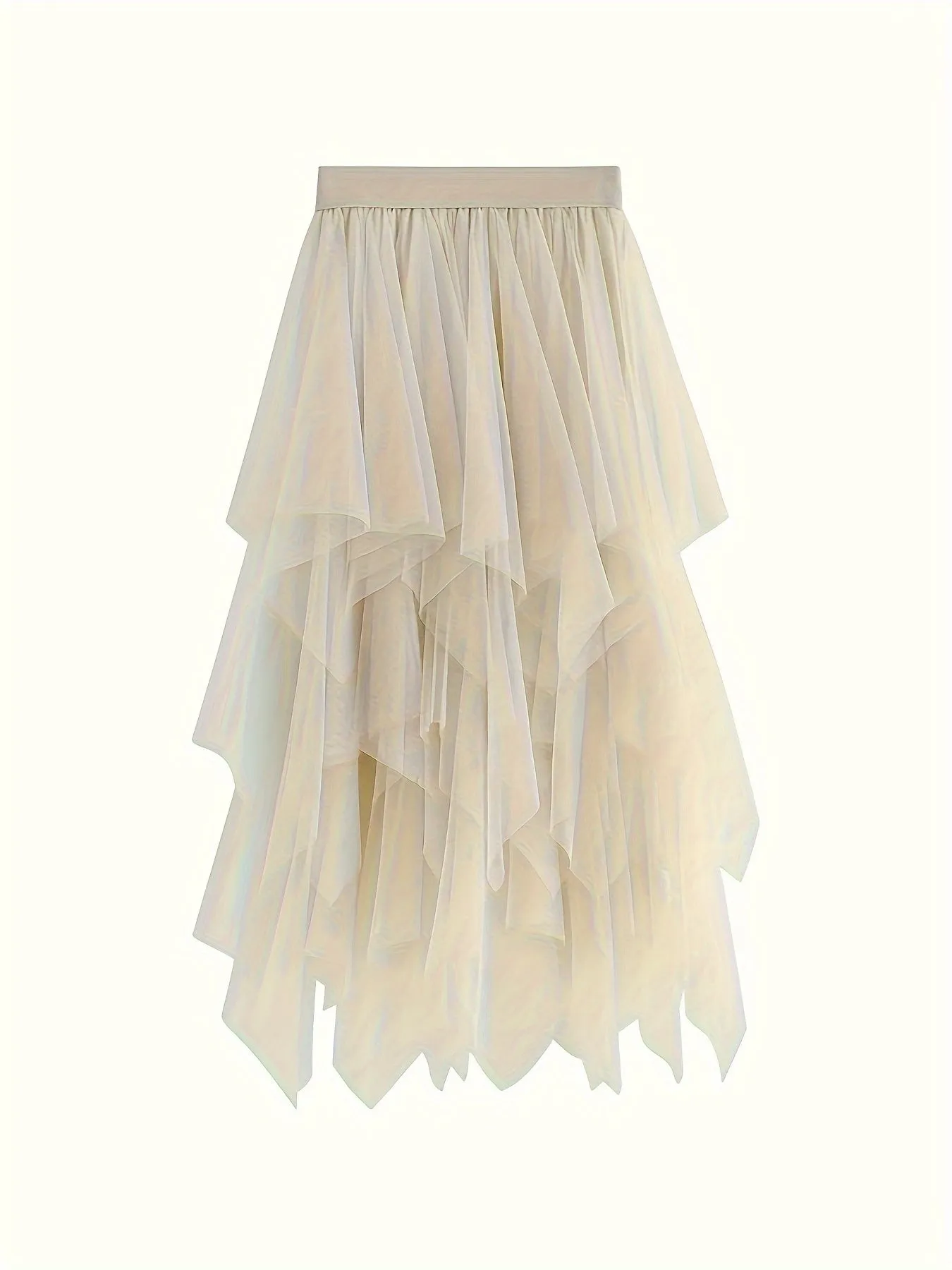 Chic Asymmetric Hem Aline Skirt for Spring  Summer