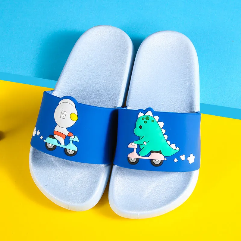 child slippers summer cartoon cute indoor and outdoor wear plastic shoelace slippers.