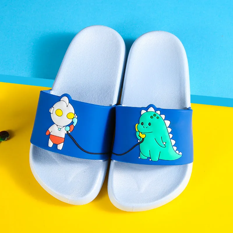 child slippers summer cartoon cute indoor and outdoor wear plastic shoelace slippers.