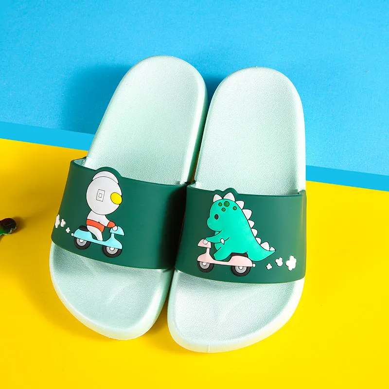 child slippers summer cartoon cute indoor and outdoor wear plastic shoelace slippers.