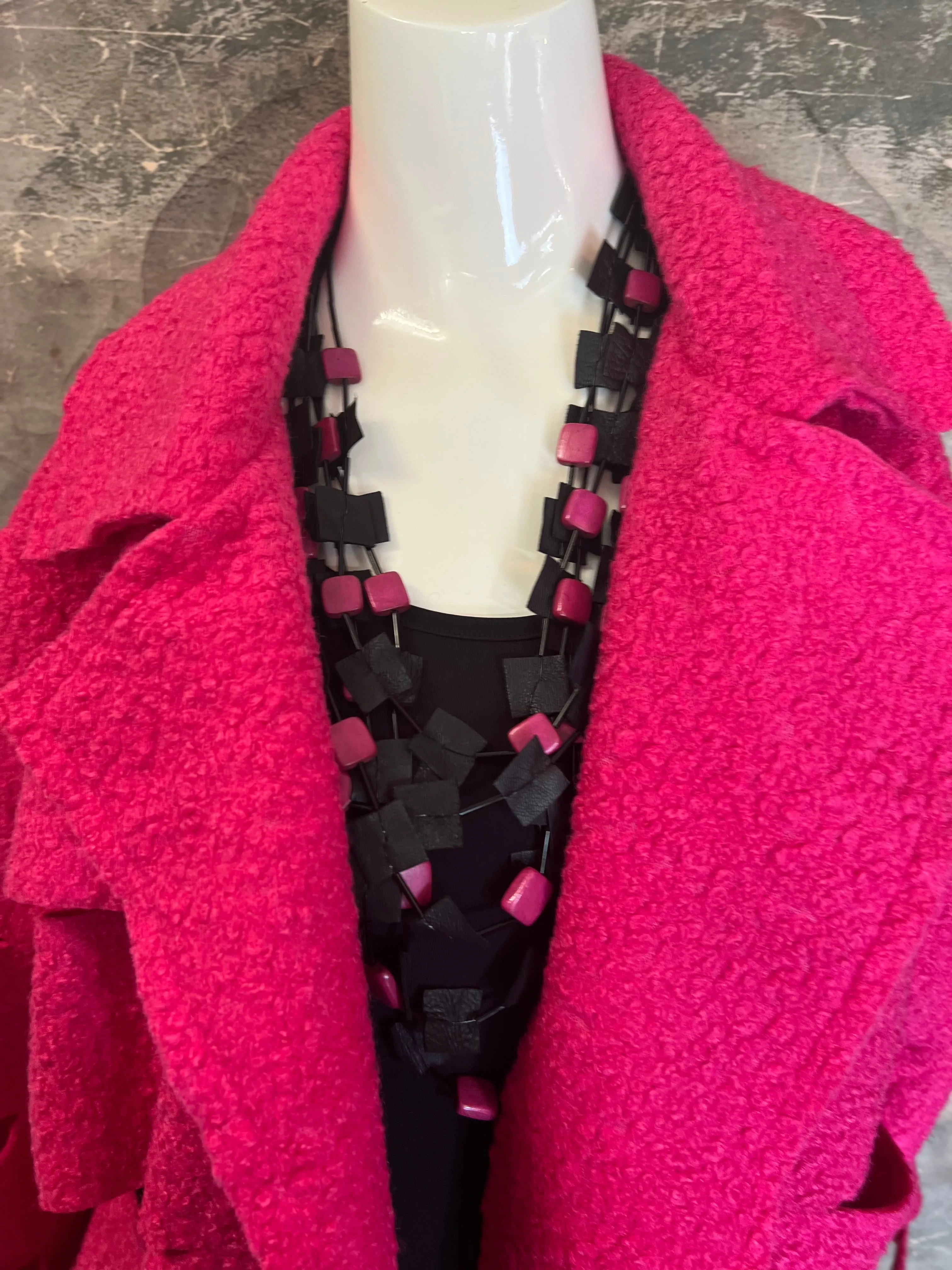 CO-2116 Serena Coat-Fuchsia