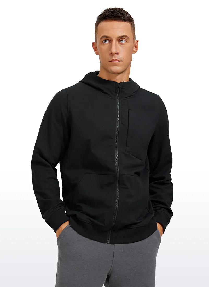 Cotton Terry Zip-up Jackets with Pockets