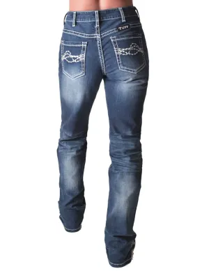 Cowgirl Tuff Edgy Natural Waist Jean - Edgy Natural