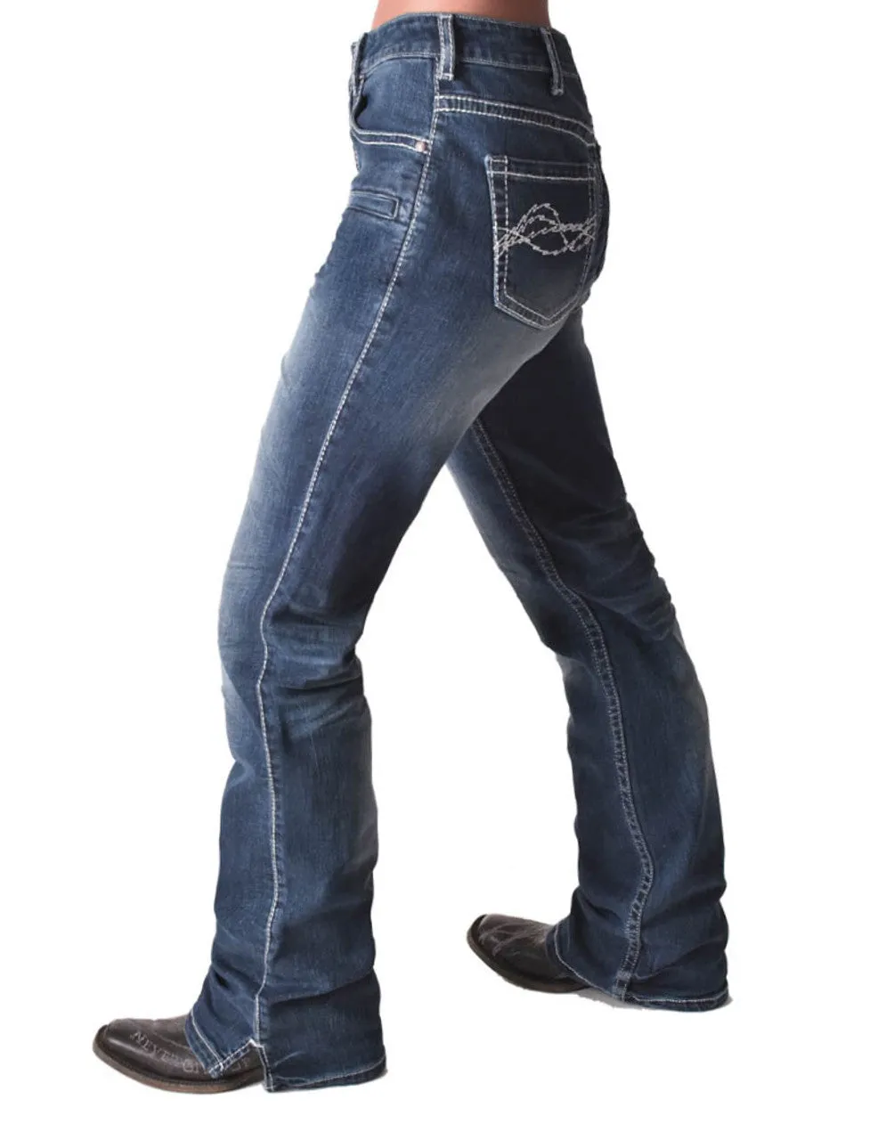 Cowgirl Tuff Edgy Natural Waist Jean - Edgy Natural