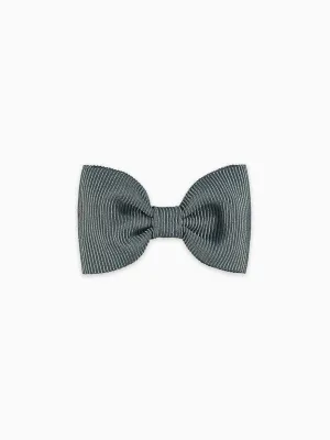 Dark Grey Small Bow Girl Clip