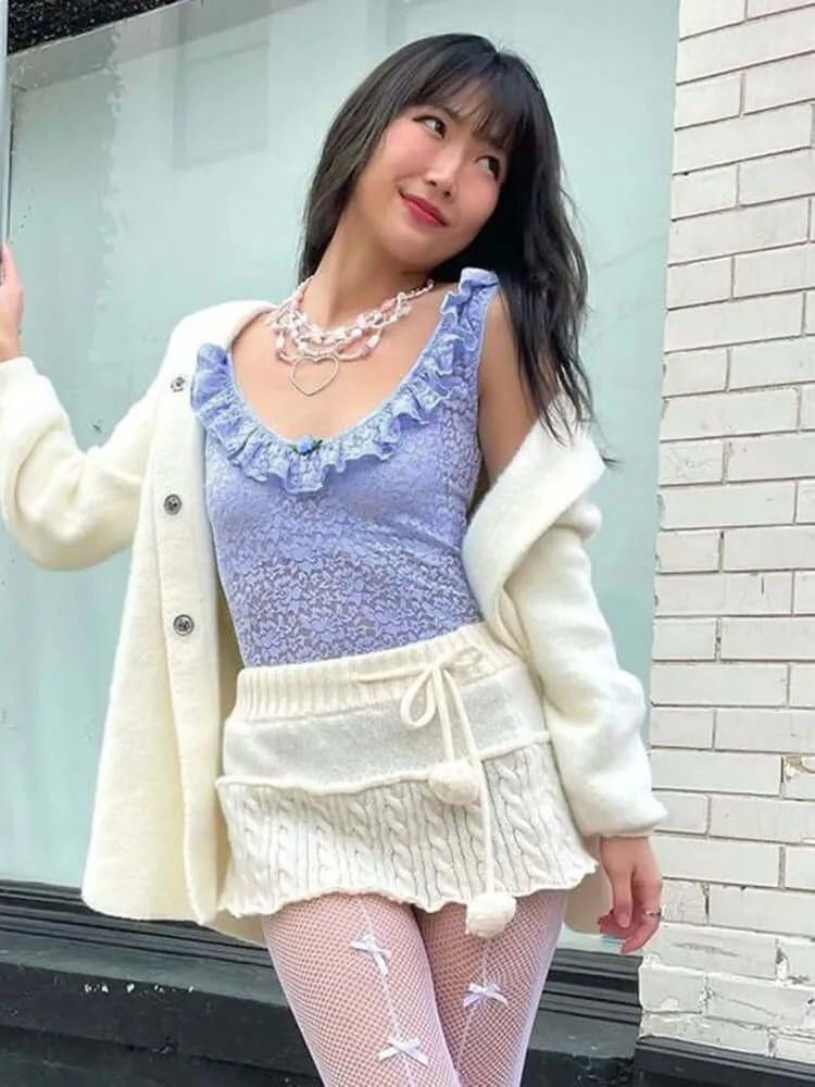 Fashion Trending Knitted Mini Skirts