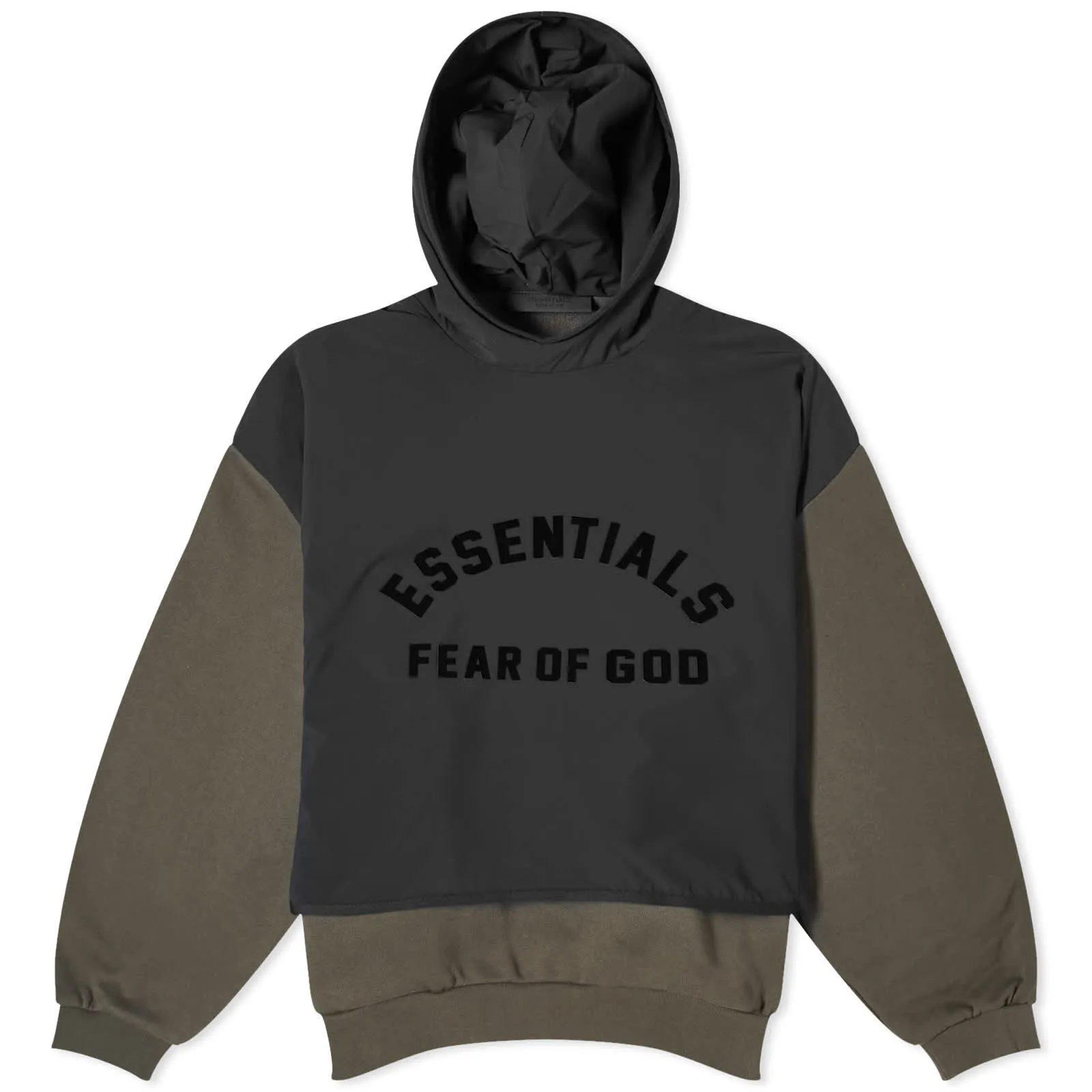 Fear Of God Essentials Spring Fleece Hoodie in Ink & Jet Black