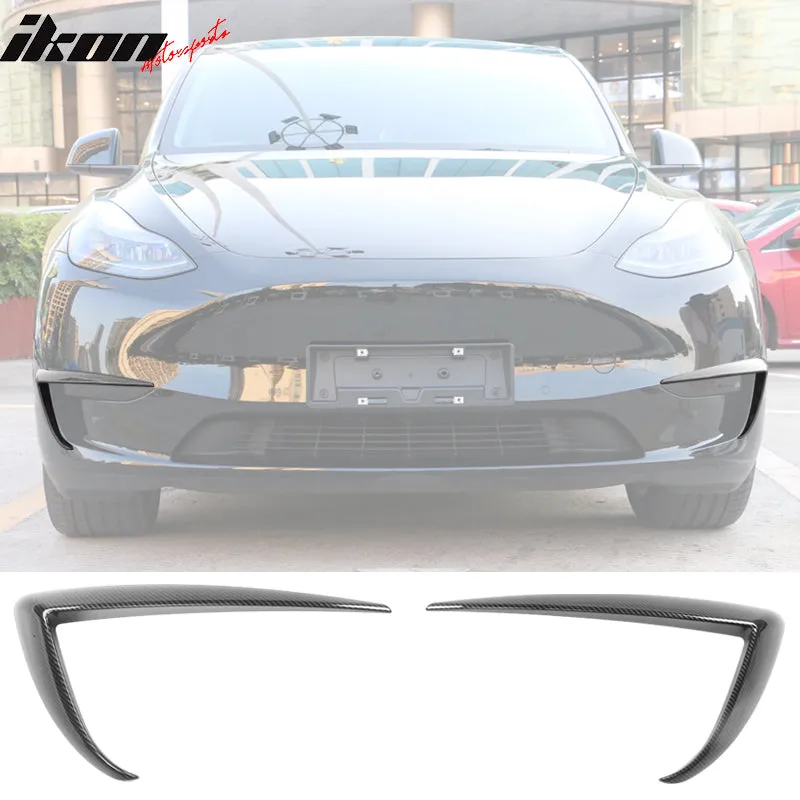 Fog Light Trims for 2020-2023 Tesla Model Y, IKON Style ABS Plastic 2P