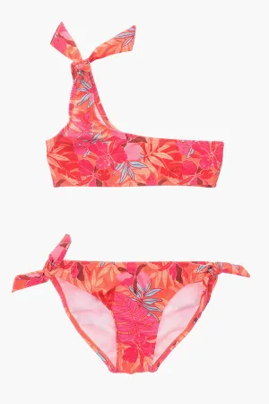 Girls Swimsuit Snapper Rock Tropical Punch One Shoulder