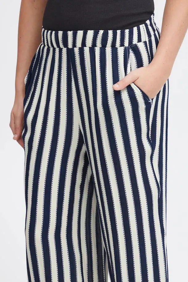 Ichi Marrakech Total Eclipse Stripe Trousers