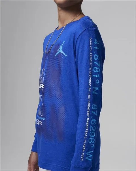 JORDAN AIR STACKED SCREEN L/S TEE_ GRADESCHOOL BOYS