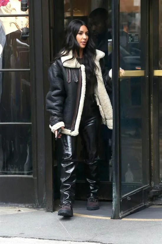 Kim Kardashian Original Leather with Fur Jacket