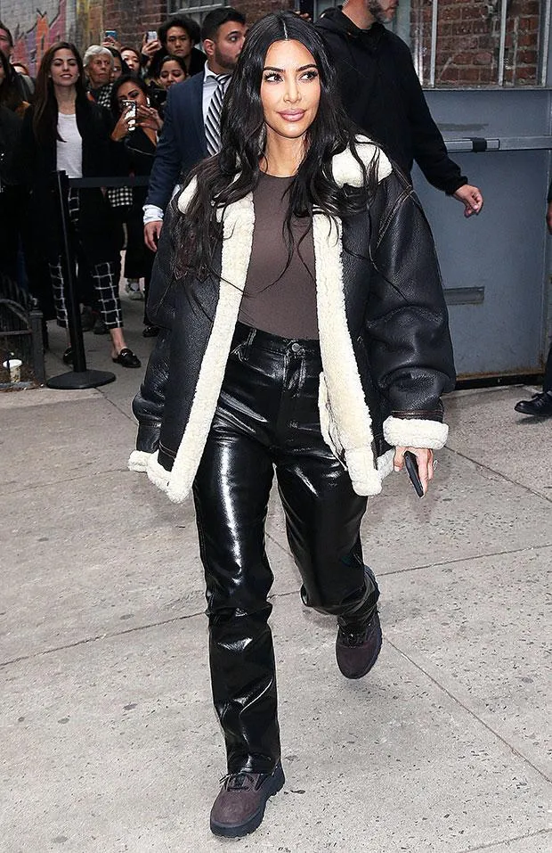 Kim Kardashian Original Leather with Fur Jacket