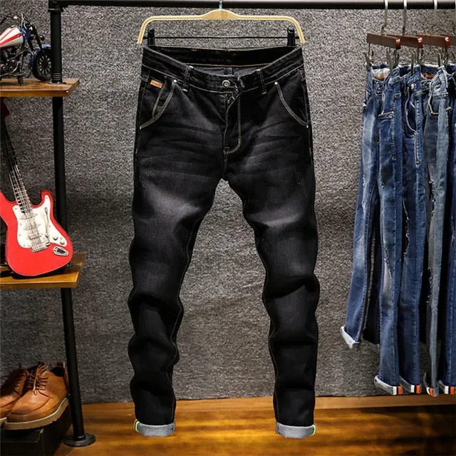 Men's Faded Washed Look Jeans