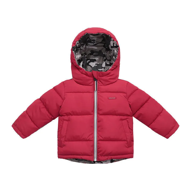 Middle And Small Children Wear Double-sided Padded Winter Jackets