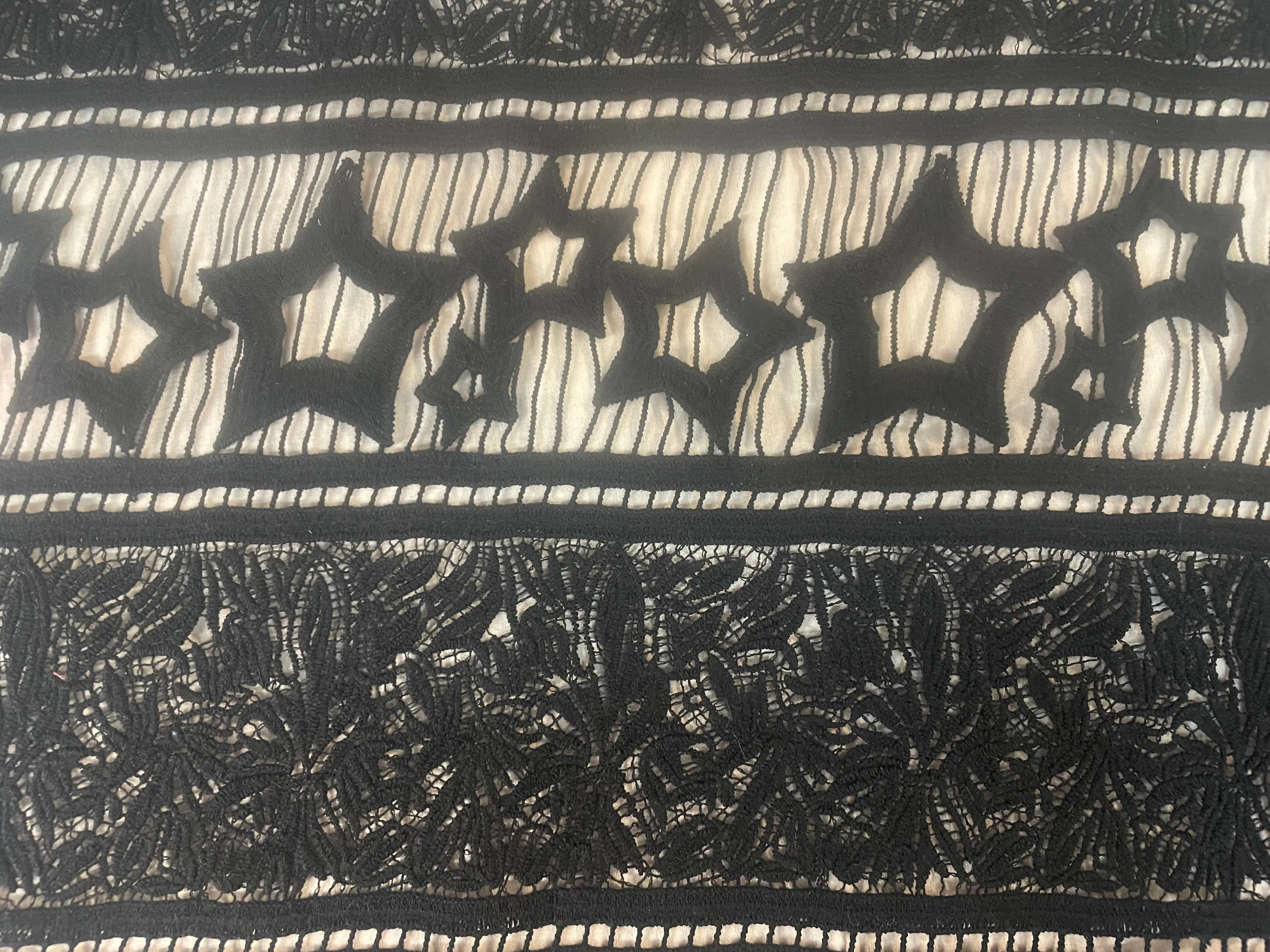 Modern Cotton Star Lace - Jet Black