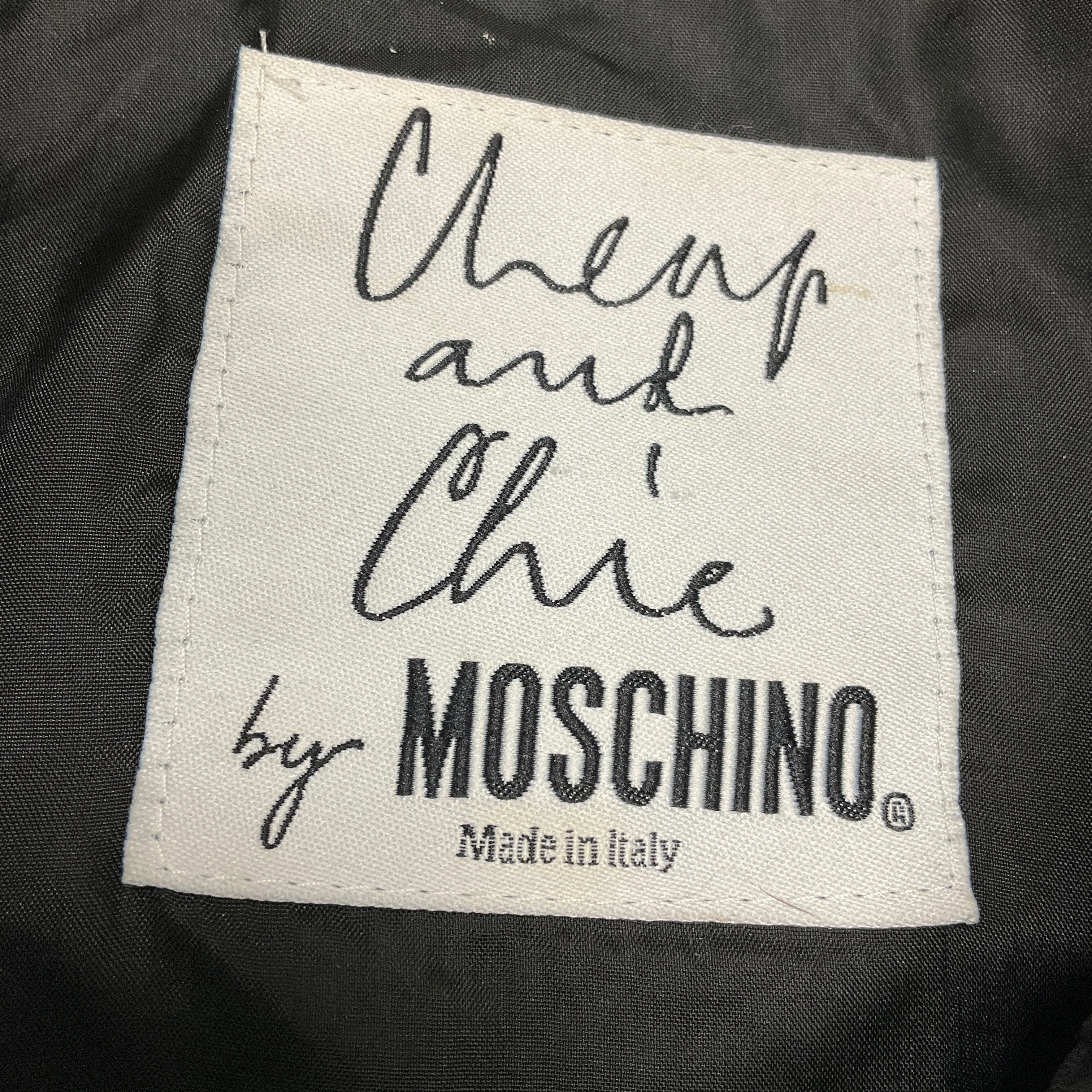 Moschino Cheap and Chic Black Vintage Jacquard Jacket