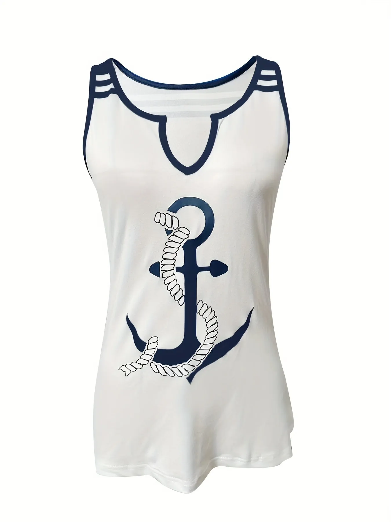 Nauticalinspired Sleeveless Tank Top for Summer Fashionforward Women