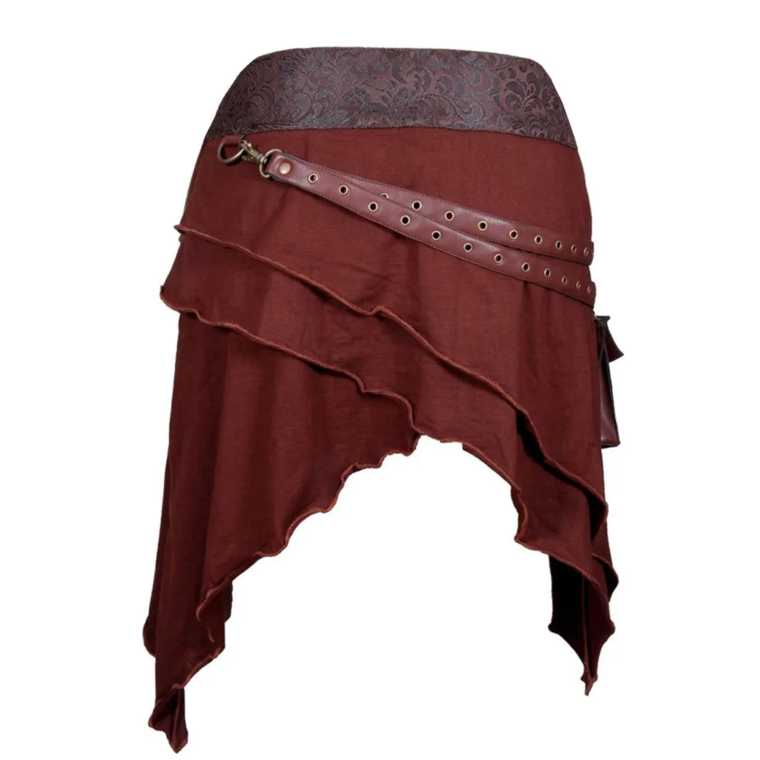 Niger Army Steampunk Cotton Knitted Skirt