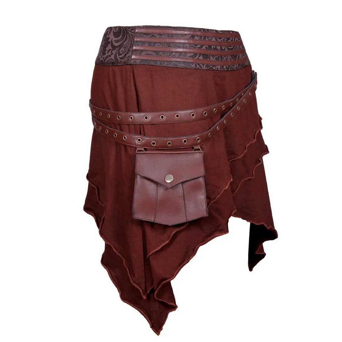 Niger Army Steampunk Cotton Knitted Skirt