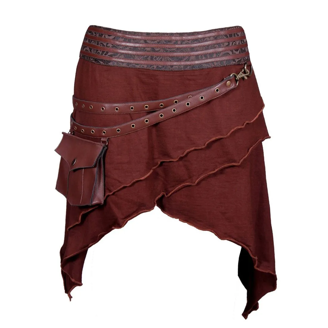 Niger Army Steampunk Cotton Knitted Skirt