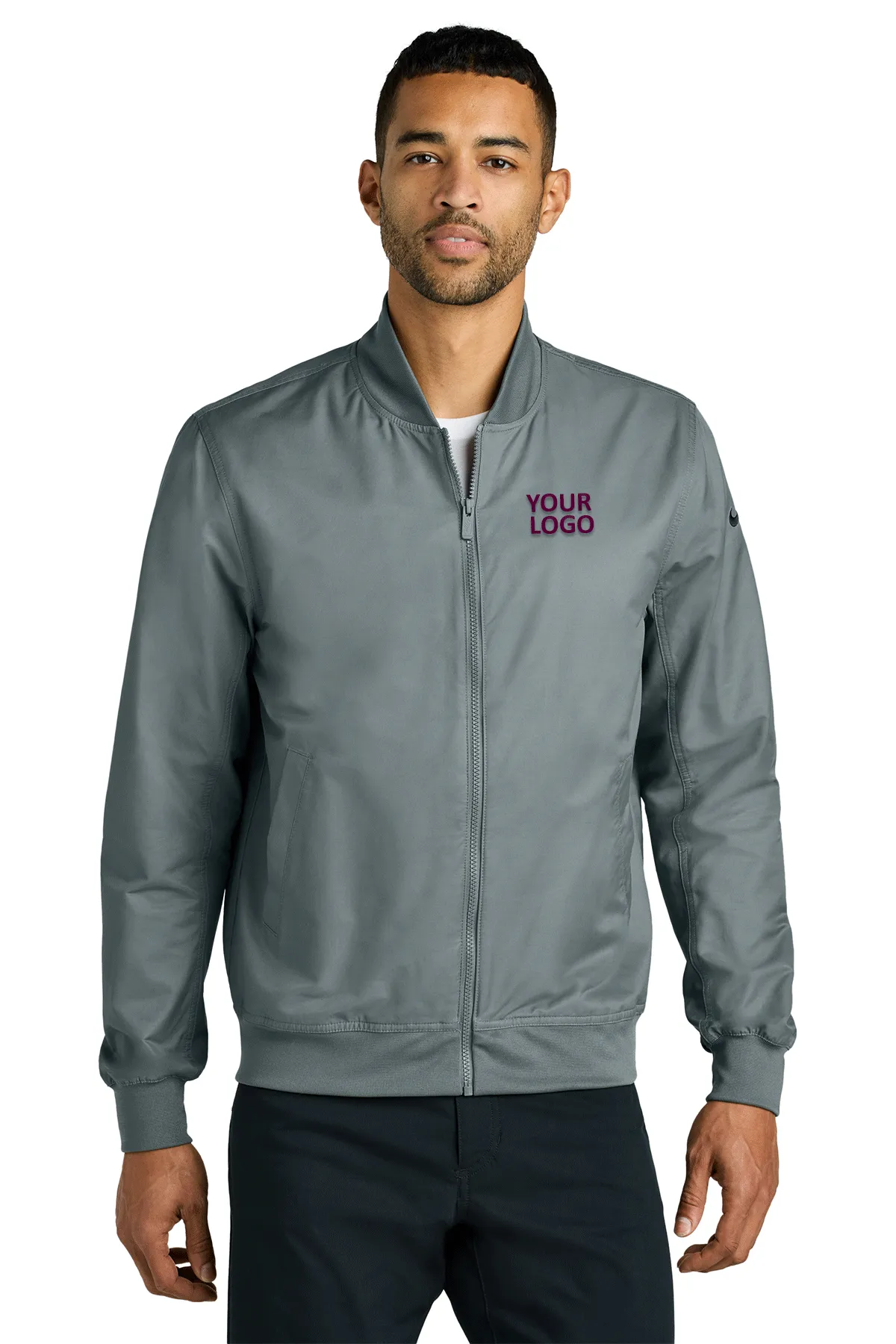 Nike Bomber Custom Jackets, Cool Grey