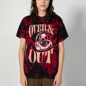 Over & Out Red Tie Dye Tee