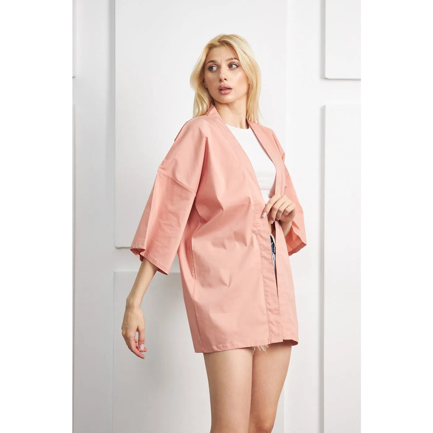 Pink Kimono Shawl Jacket