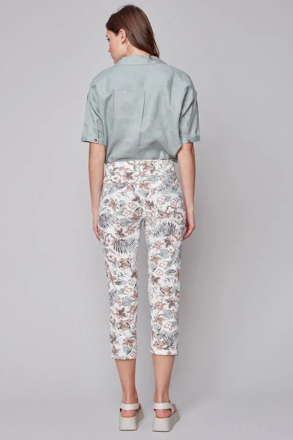 PRINTED CARGO CROP PANT