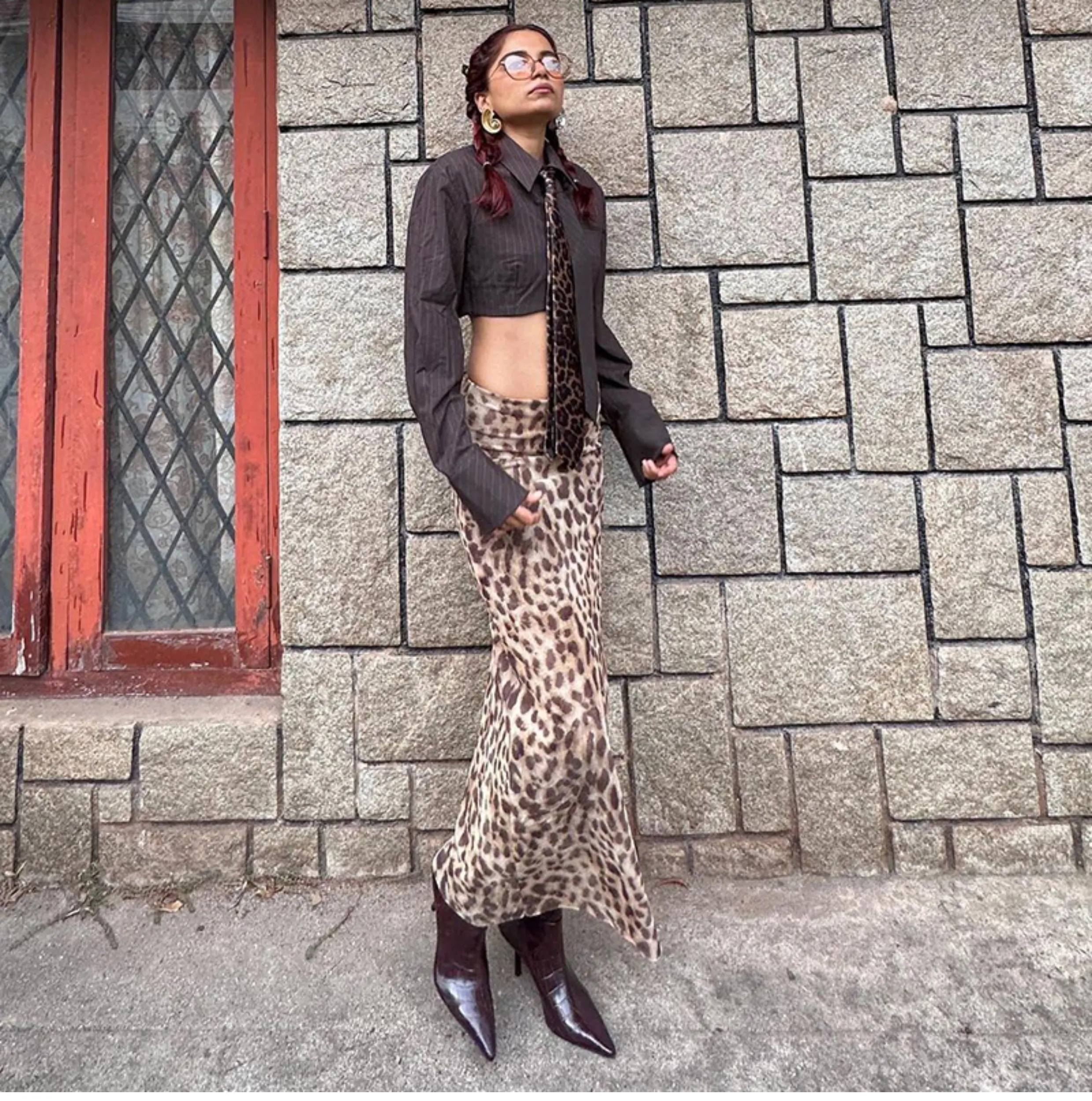 Romy Mesh Leopard Maxi Skirt