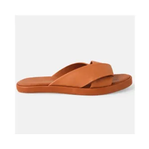 Shoes Lauren Leather Slides - Coconut Tan