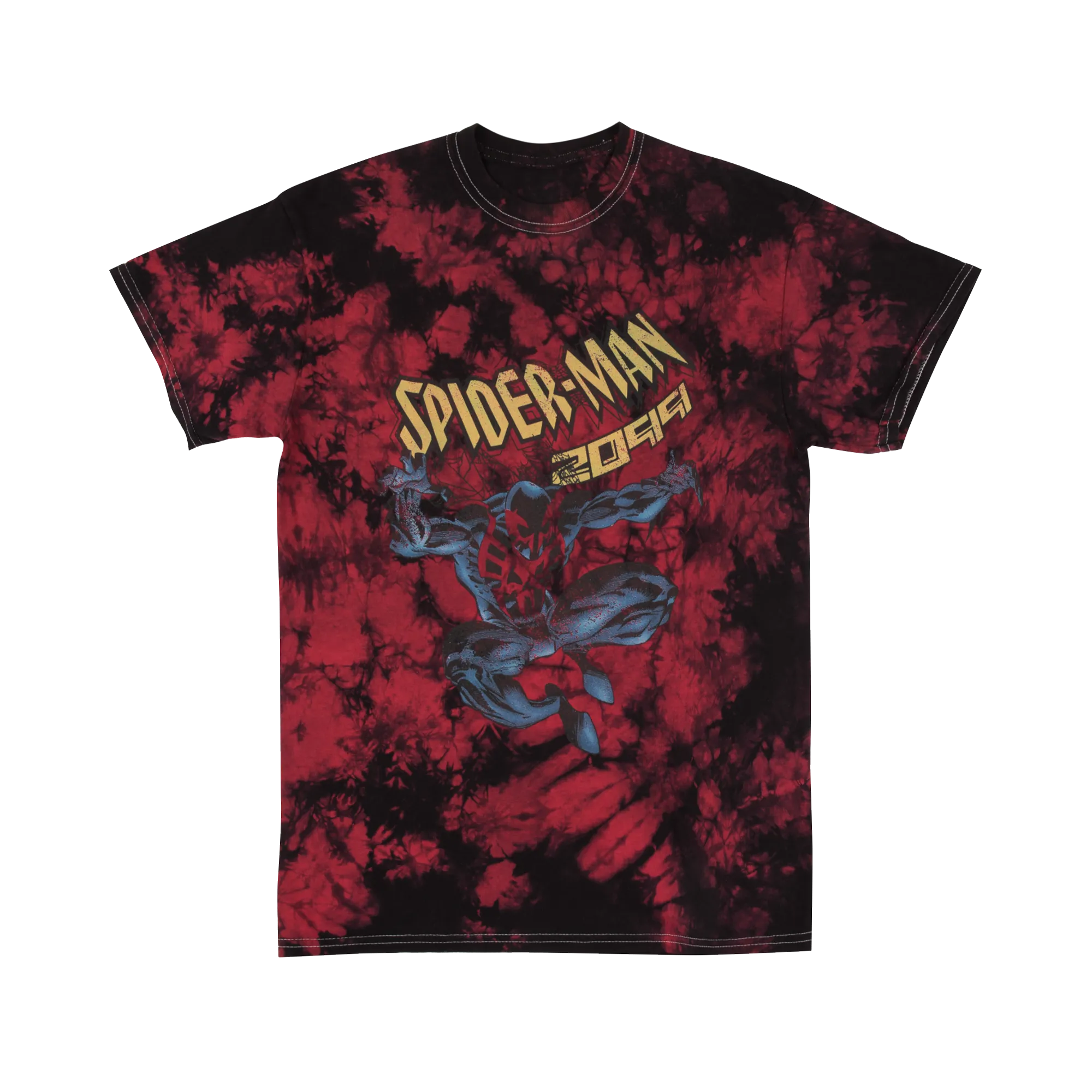 Spider-Man 2099 Cover Title Pose Red Tie Dye Tee