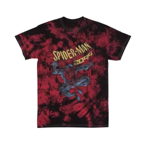 Spider-Man 2099 Cover Title Pose Red Tie Dye Tee