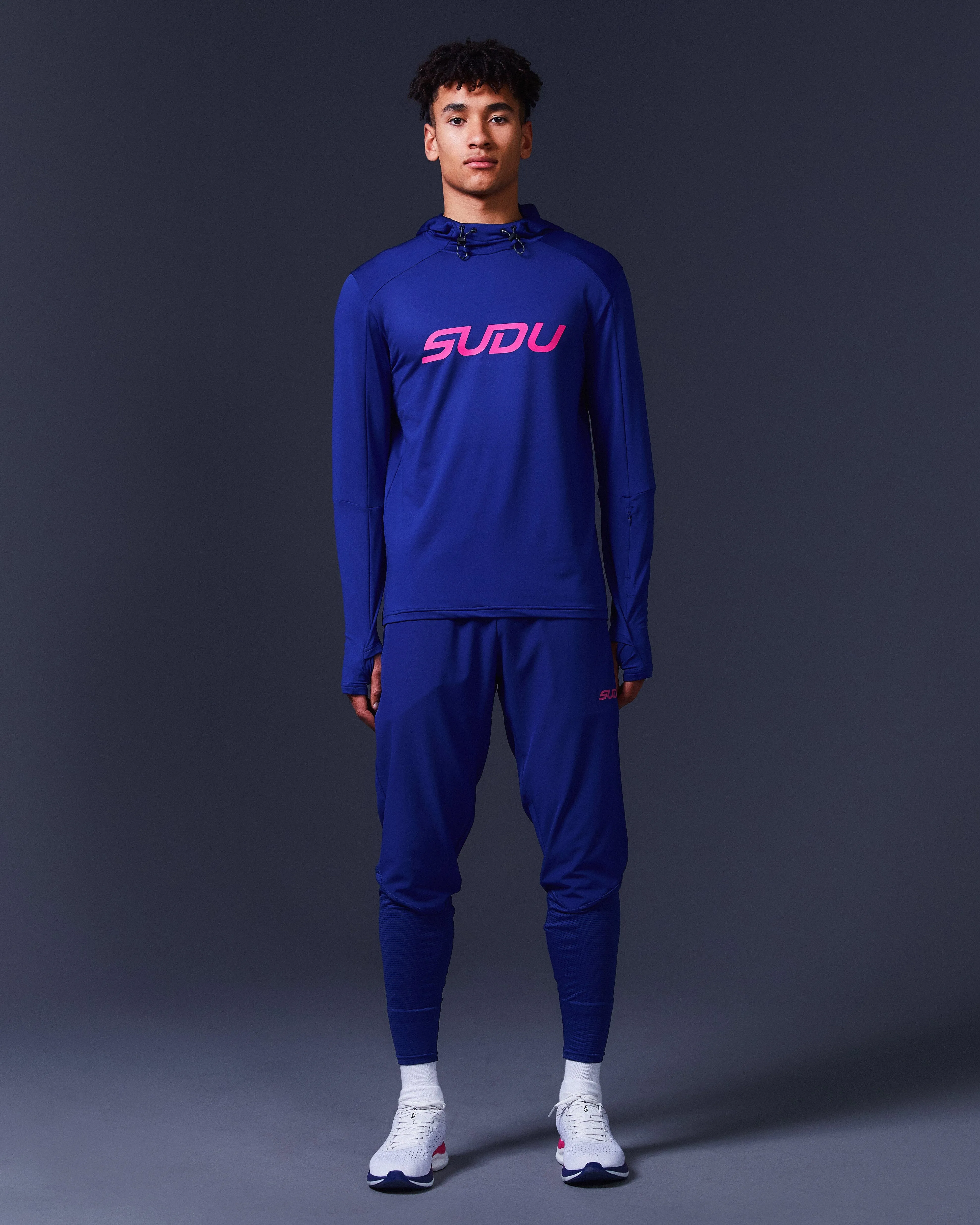 SRH 01 Run Hoodie - Dark Blue/Pink