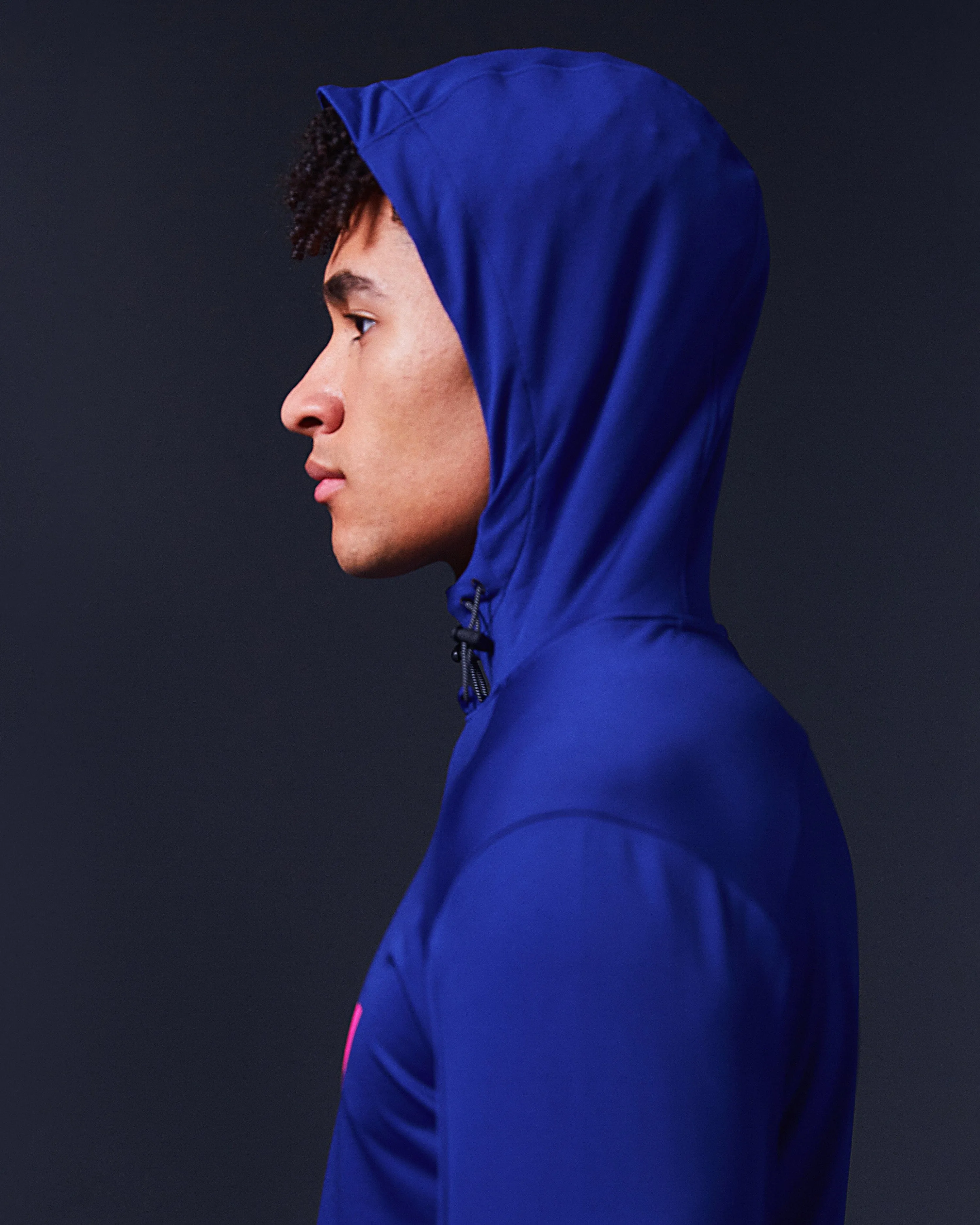 SRH 01 Run Hoodie - Dark Blue/Pink