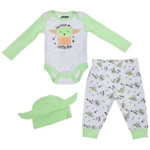 Star Wars The Child Grogu Happy Little One 3-Piece Infant Bodysuit Set