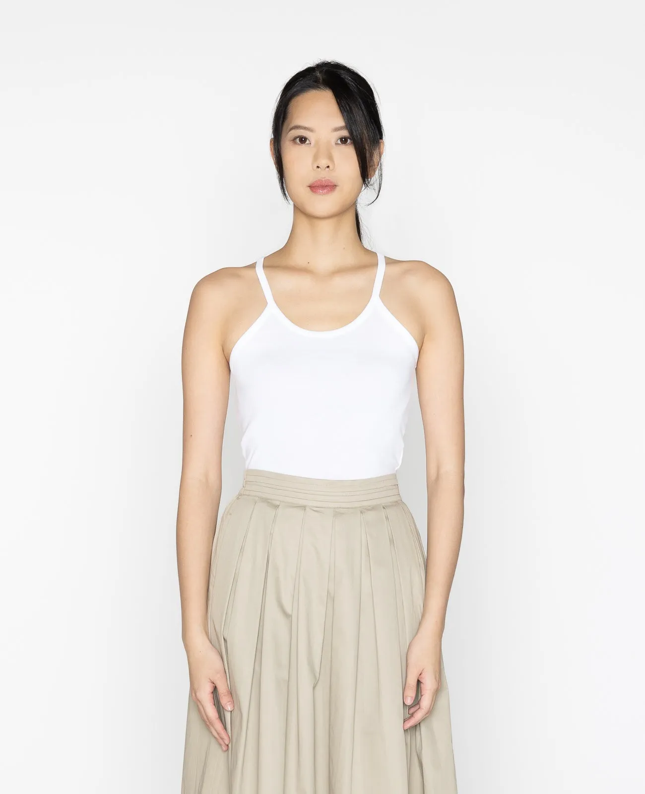 Supima 2-way Halter Ribbed Tank