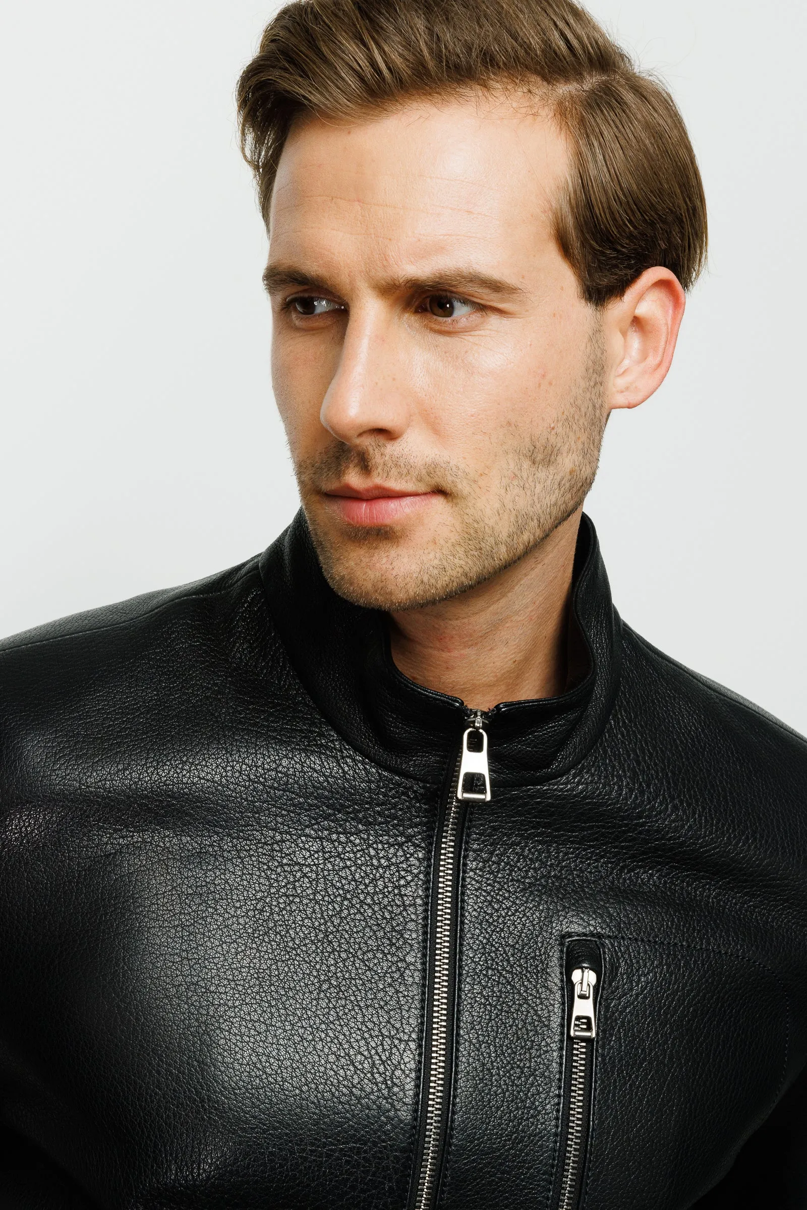 The Blanchard Black Leather Men Jacket