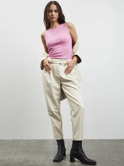 Vilna Pants - Pale Khaki Melange