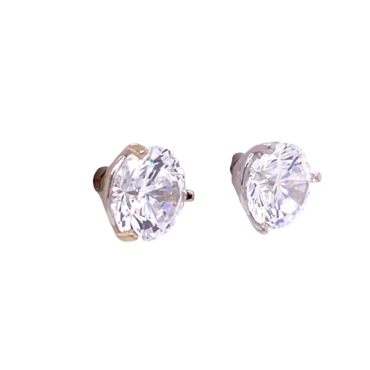 White Gold Cubic Zirconia Studs