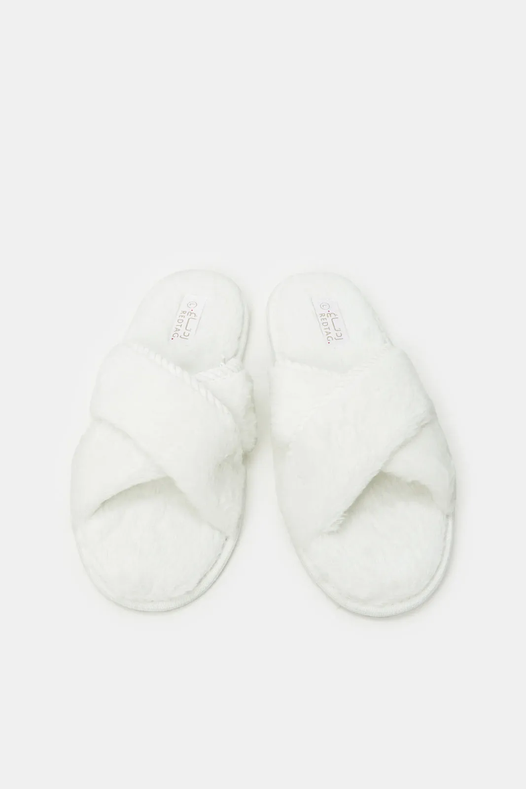 Women Ivory Cross Over Slippers