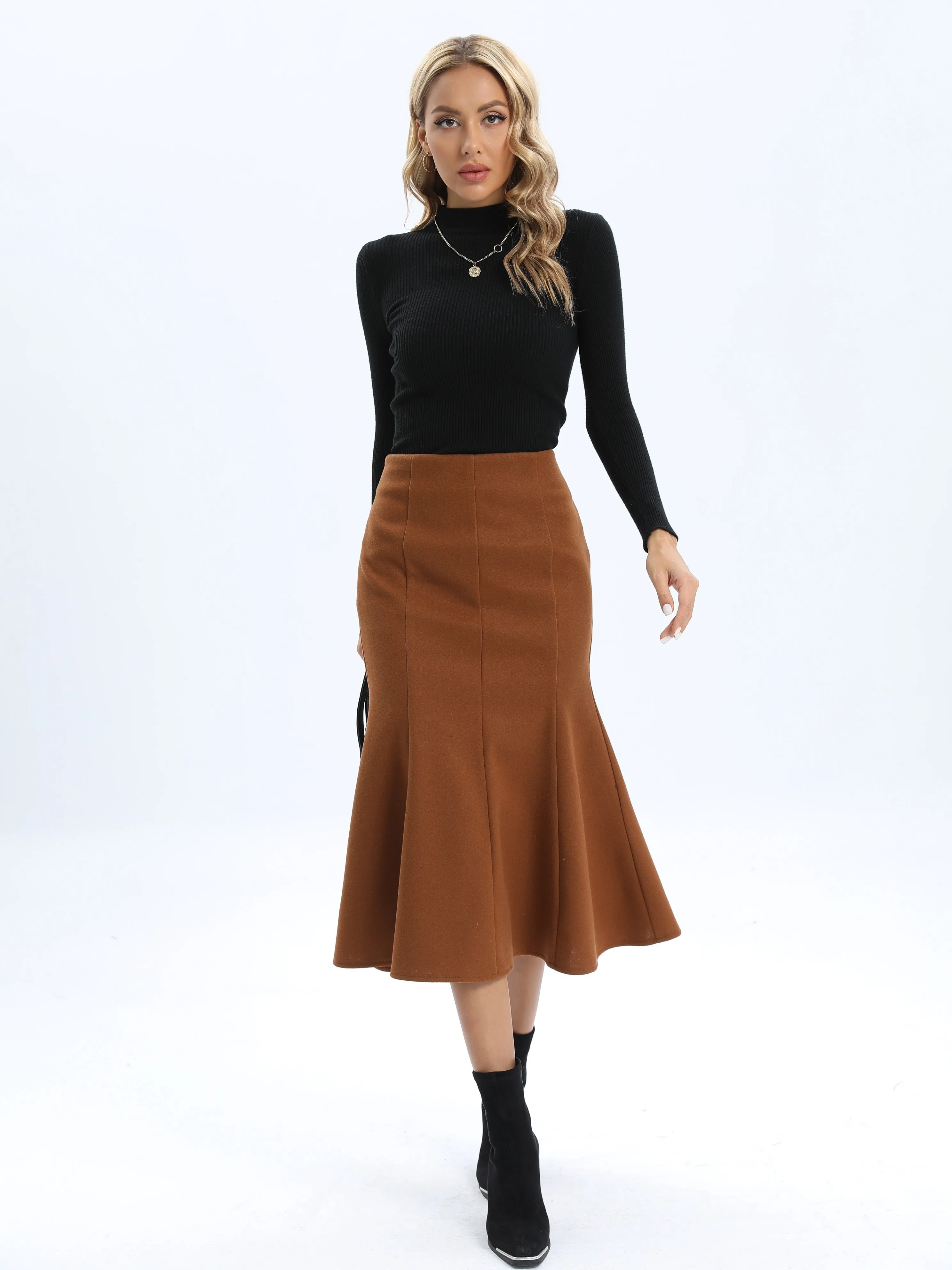 Women's Fashion Lantern Solid Skirts